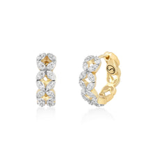 Load image into Gallery viewer, Circled Embroidered Diamond Earrings
