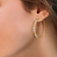 Load image into Gallery viewer, Circled Dainty Diamond Earrings
