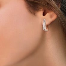 Load image into Gallery viewer, Circled Twice Diamond Earrings

