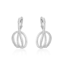 Load image into Gallery viewer, Circled Loopknot Diamond Earrings
