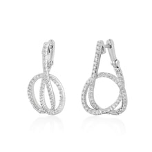 Load image into Gallery viewer, Circled Loopknot Diamond Earrings
