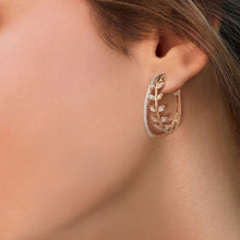 Load image into Gallery viewer, Circled Foliage Diamond Earrings
