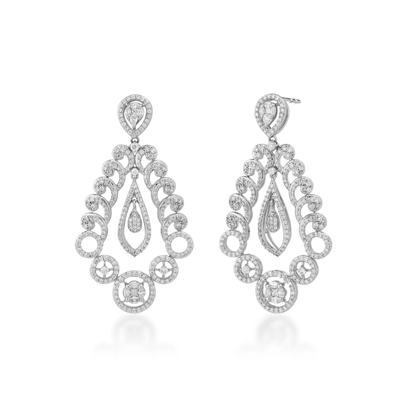 Gandhabhadra Diamond Drop Earrings | Unique Drop Earrings | CaratLane