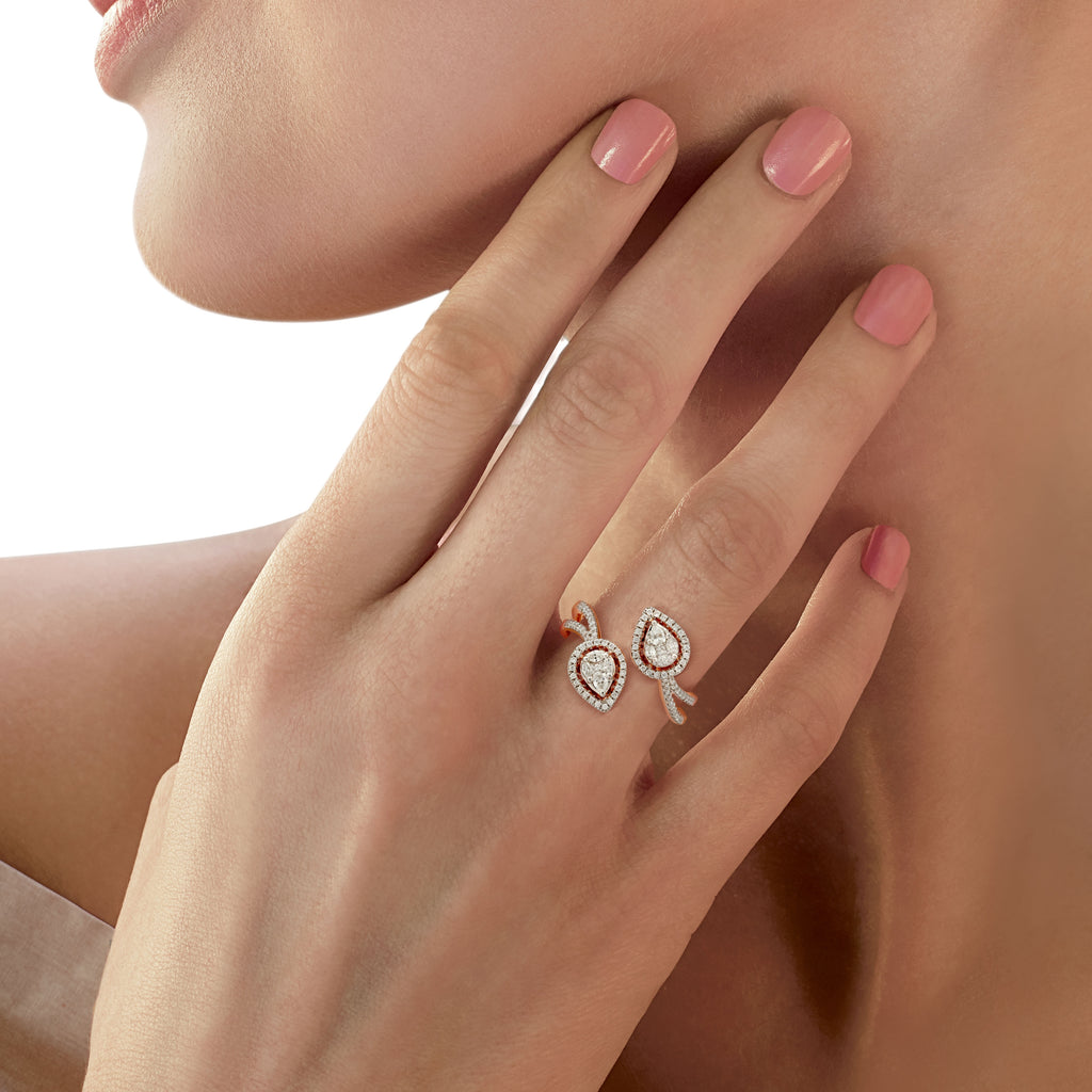 One line diamond ring – Princess Jewellery
